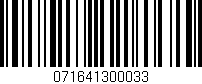 Código de barras (EAN, GTIN, SKU, ISBN): '071641300033'