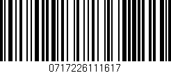 Código de barras (EAN, GTIN, SKU, ISBN): '0717226111617'