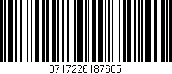 Código de barras (EAN, GTIN, SKU, ISBN): '0717226187605'