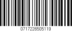 Código de barras (EAN, GTIN, SKU, ISBN): '0717226505119'