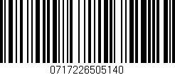 Código de barras (EAN, GTIN, SKU, ISBN): '0717226505140'