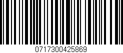 Código de barras (EAN, GTIN, SKU, ISBN): '0717300425869'