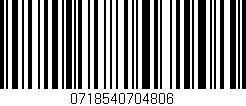 Código de barras (EAN, GTIN, SKU, ISBN): '0718540704806'