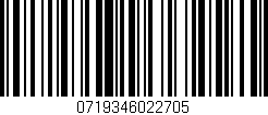Código de barras (EAN, GTIN, SKU, ISBN): '0719346022705'