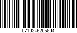 Código de barras (EAN, GTIN, SKU, ISBN): '0719346205894'
