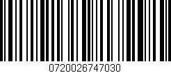 Código de barras (EAN, GTIN, SKU, ISBN): '0720026747030'
