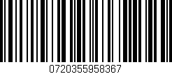 Código de barras (EAN, GTIN, SKU, ISBN): '0720355958367'