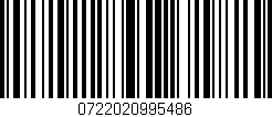Código de barras (EAN, GTIN, SKU, ISBN): '0722020995486'