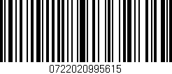 Código de barras (EAN, GTIN, SKU, ISBN): '0722020995615'