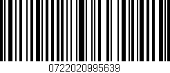 Código de barras (EAN, GTIN, SKU, ISBN): '0722020995639'