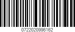 Código de barras (EAN, GTIN, SKU, ISBN): '0722020996162'
