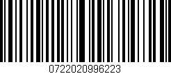 Código de barras (EAN, GTIN, SKU, ISBN): '0722020996223'