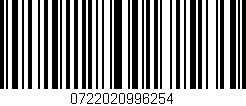 Código de barras (EAN, GTIN, SKU, ISBN): '0722020996254'