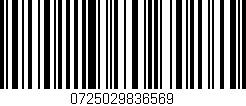 Código de barras (EAN, GTIN, SKU, ISBN): '0725029836569'