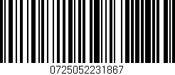 Código de barras (EAN, GTIN, SKU, ISBN): '0725052231867'
