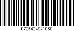 Código de barras (EAN, GTIN, SKU, ISBN): '0726424941858'