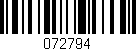 Código de barras (EAN, GTIN, SKU, ISBN): '072794'