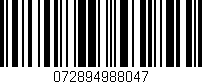 Código de barras (EAN, GTIN, SKU, ISBN): '072894988047'