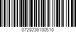 Código de barras (EAN, GTIN, SKU, ISBN): '0729238100510'