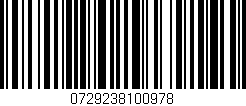 Código de barras (EAN, GTIN, SKU, ISBN): '0729238100978'