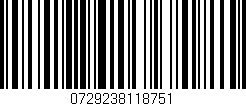 Código de barras (EAN, GTIN, SKU, ISBN): '0729238118751'
