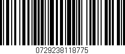 Código de barras (EAN, GTIN, SKU, ISBN): '0729238118775'