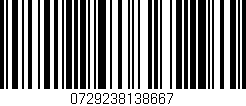 Código de barras (EAN, GTIN, SKU, ISBN): '0729238138667'