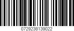Código de barras (EAN, GTIN, SKU, ISBN): '0729238139022'