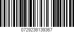 Código de barras (EAN, GTIN, SKU, ISBN): '0729238139367'