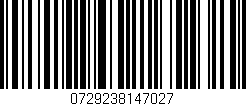 Código de barras (EAN, GTIN, SKU, ISBN): '0729238147027'