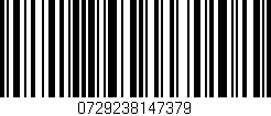 Código de barras (EAN, GTIN, SKU, ISBN): '0729238147379'