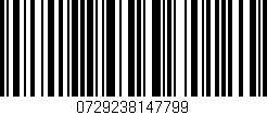 Código de barras (EAN, GTIN, SKU, ISBN): '0729238147799'