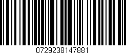 Código de barras (EAN, GTIN, SKU, ISBN): '0729238147881'