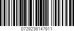 Código de barras (EAN, GTIN, SKU, ISBN): '0729238147911'