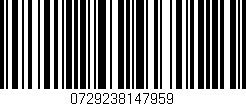 Código de barras (EAN, GTIN, SKU, ISBN): '0729238147959'