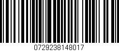 Código de barras (EAN, GTIN, SKU, ISBN): '0729238148017'