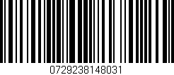 Código de barras (EAN, GTIN, SKU, ISBN): '0729238148031'
