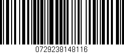 Código de barras (EAN, GTIN, SKU, ISBN): '0729238148116'