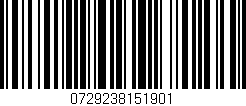 Código de barras (EAN, GTIN, SKU, ISBN): '0729238151901'