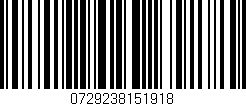 Código de barras (EAN, GTIN, SKU, ISBN): '0729238151918'