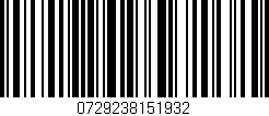 Código de barras (EAN, GTIN, SKU, ISBN): '0729238151932'