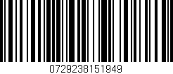 Código de barras (EAN, GTIN, SKU, ISBN): '0729238151949'
