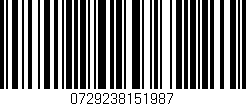 Código de barras (EAN, GTIN, SKU, ISBN): '0729238151987'
