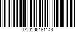 Código de barras (EAN, GTIN, SKU, ISBN): '0729238161146'