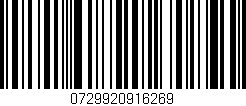Código de barras (EAN, GTIN, SKU, ISBN): '0729920916269'
