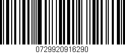 Código de barras (EAN, GTIN, SKU, ISBN): '0729920916290'