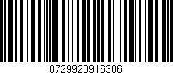 Código de barras (EAN, GTIN, SKU, ISBN): '0729920916306'