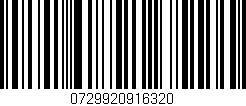 Código de barras (EAN, GTIN, SKU, ISBN): '0729920916320'