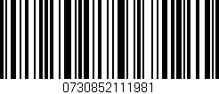 Código de barras (EAN, GTIN, SKU, ISBN): '0730852111981'
