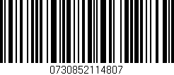 Código de barras (EAN, GTIN, SKU, ISBN): '0730852114807'